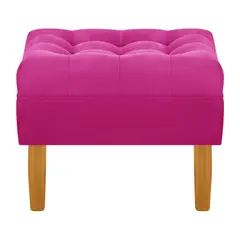 BODEVIR - Pouf Wood 1C Felpa 04 Fucsia