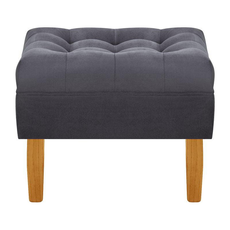 BODEVIR - Pouf Wood 1C Felpa 04 Gris
