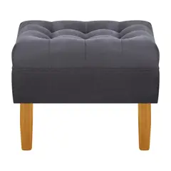 BODEVIR - Pouf Wood 1C Felpa 04 Gris