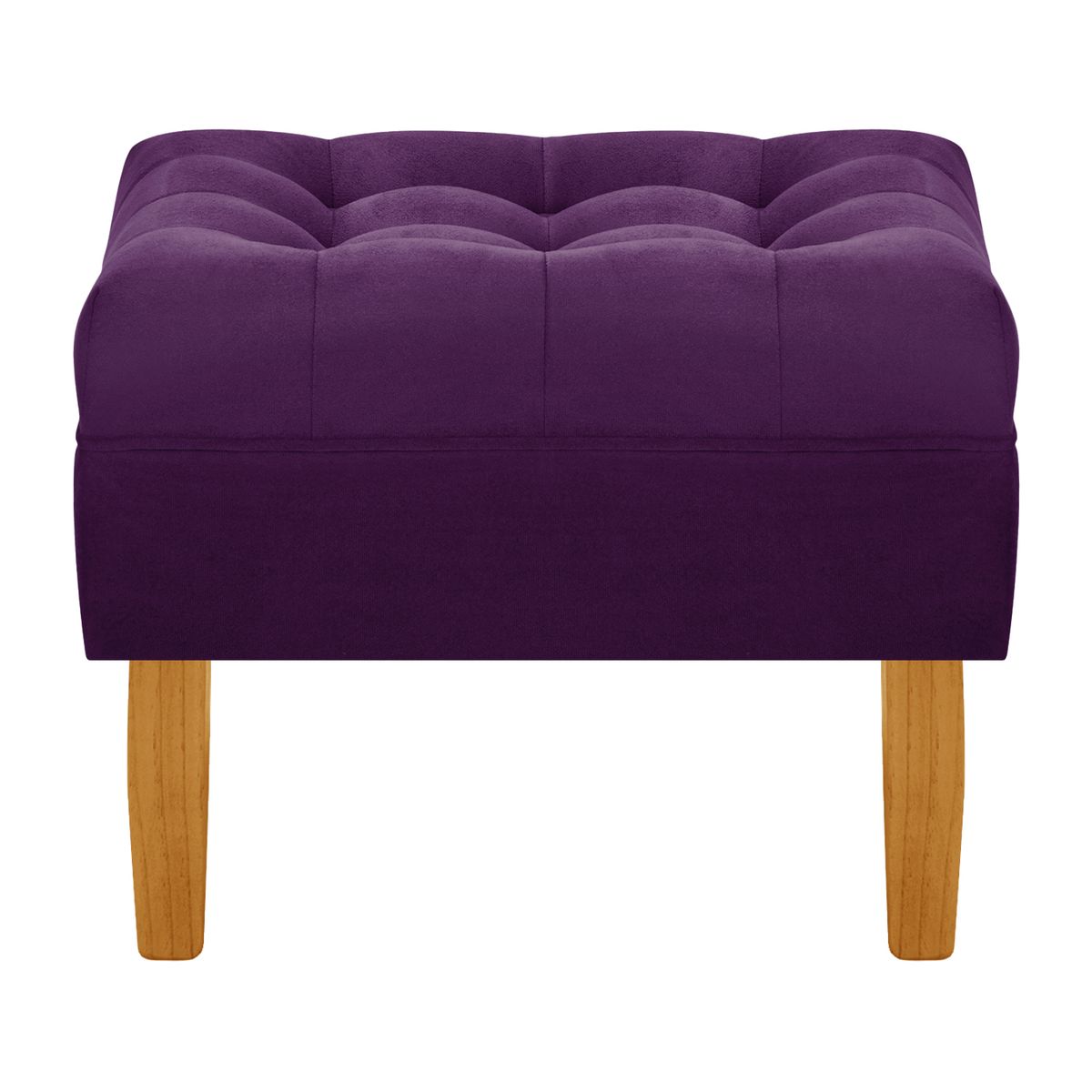 BODEVIR - Pouf Wood 1C Felpa 04 Morado