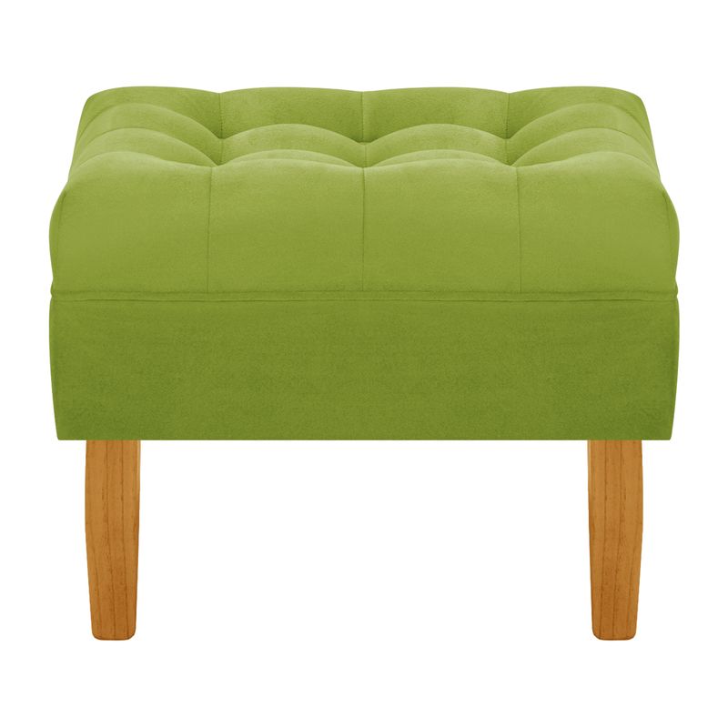 BODEVIR - Pouf Wood 1C Felpa 04 Pistacho