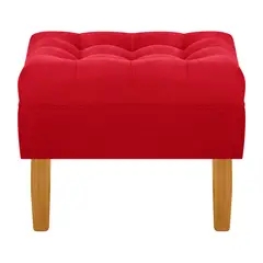 BODEVIR - Pouf Wood 1C Felpa 04 Rojo