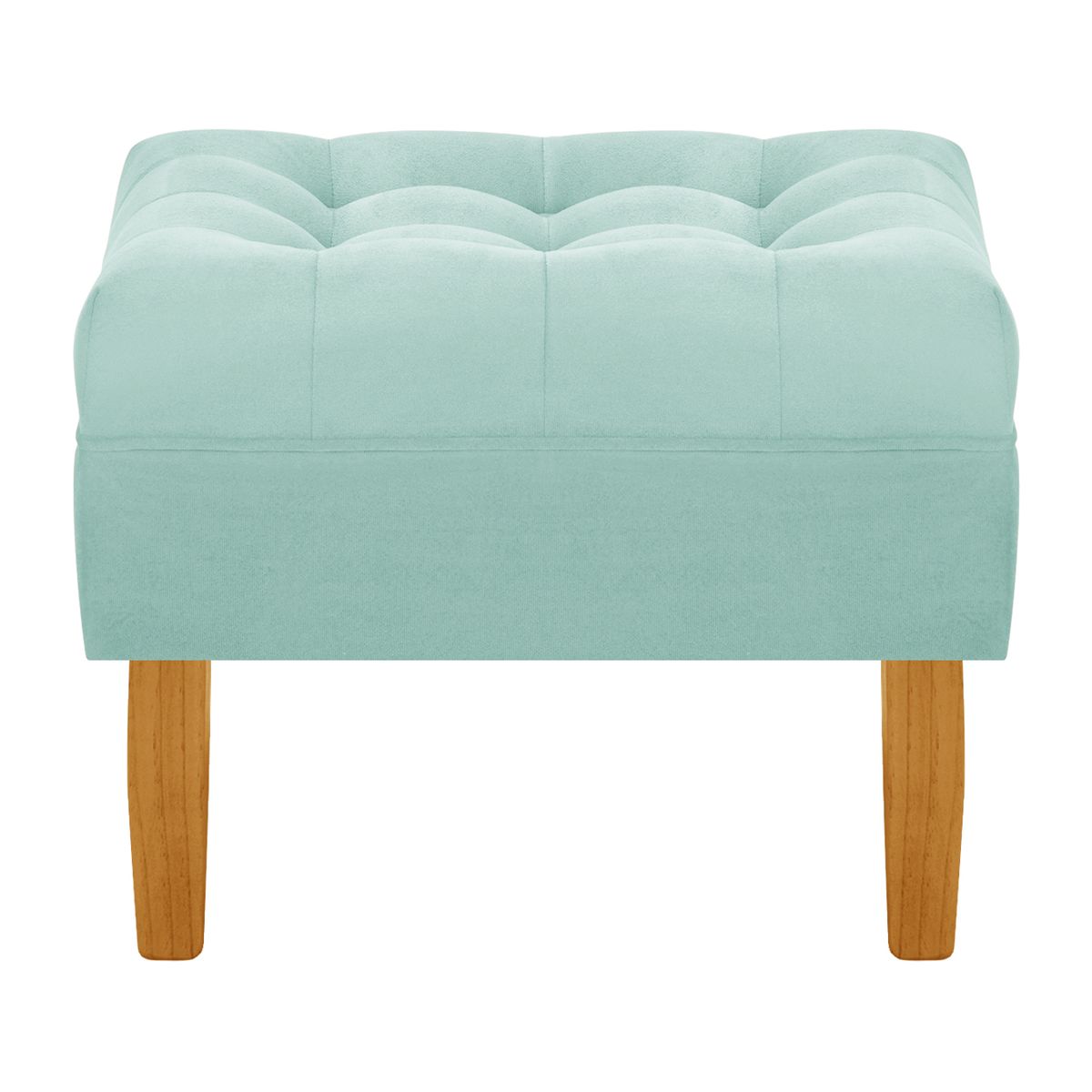 BODEVIR - Pouf Wood 1C Felpa 04 Verde Agua