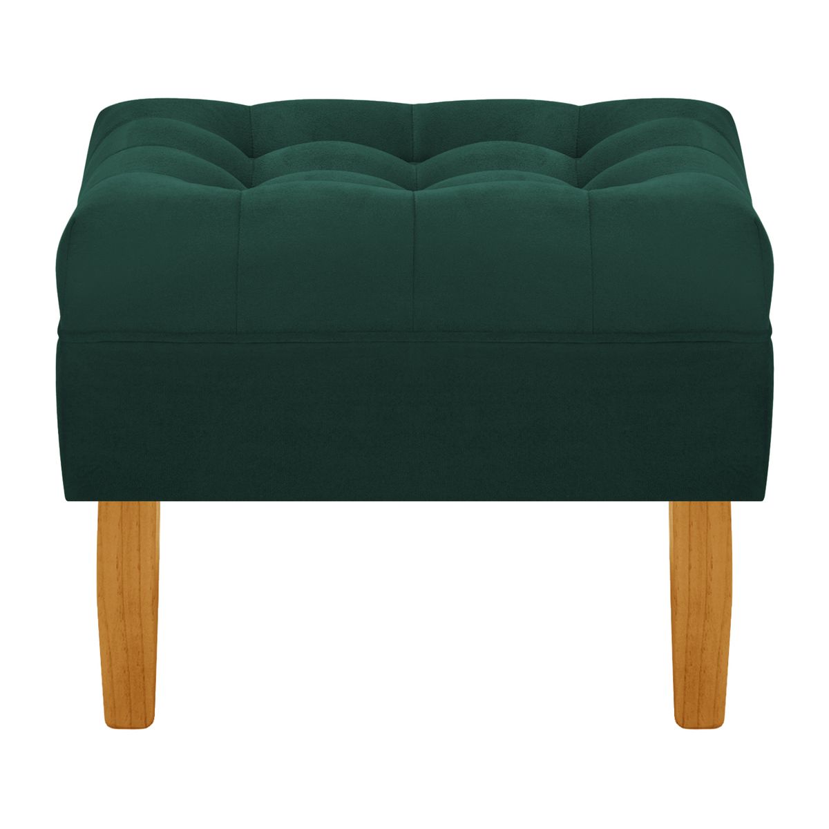 BODEVIR - Pouf Wood 1C Felpa 04 Verde Botella