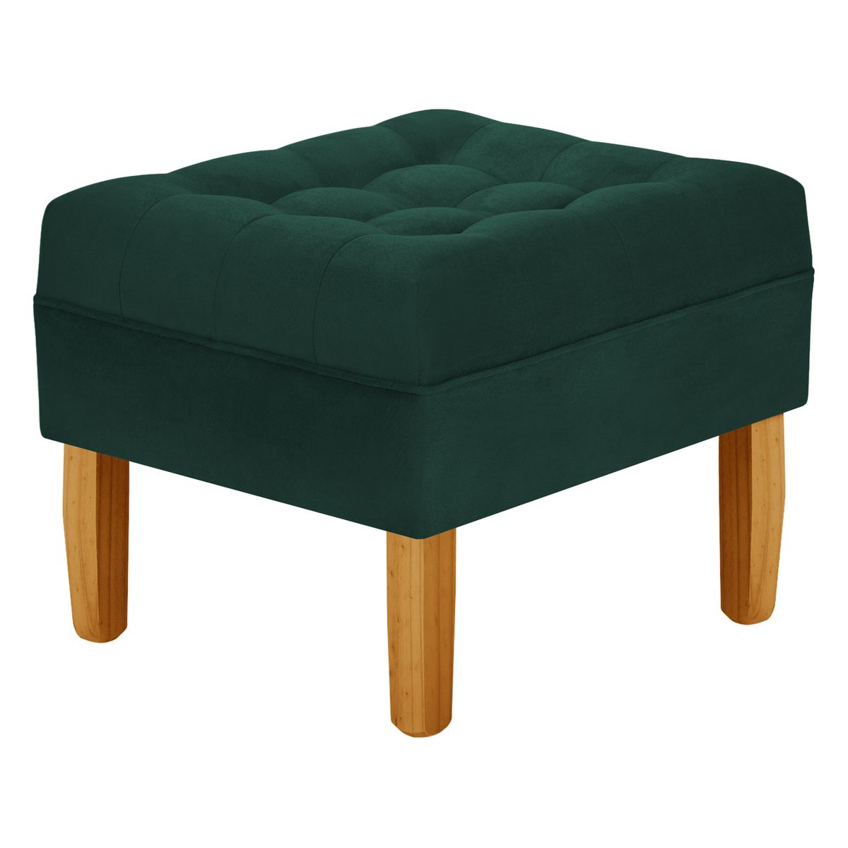 BODEVIR - Pouf Wood 1C Felpa 04 Verde Botella