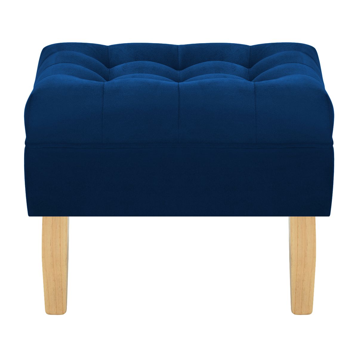 BODEVIR - Pouf Wood 1C Felpa 05 Azul Marino
