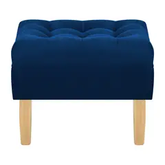 BODEVIR - Pouf Wood 1C Felpa 05 Azul Marino
