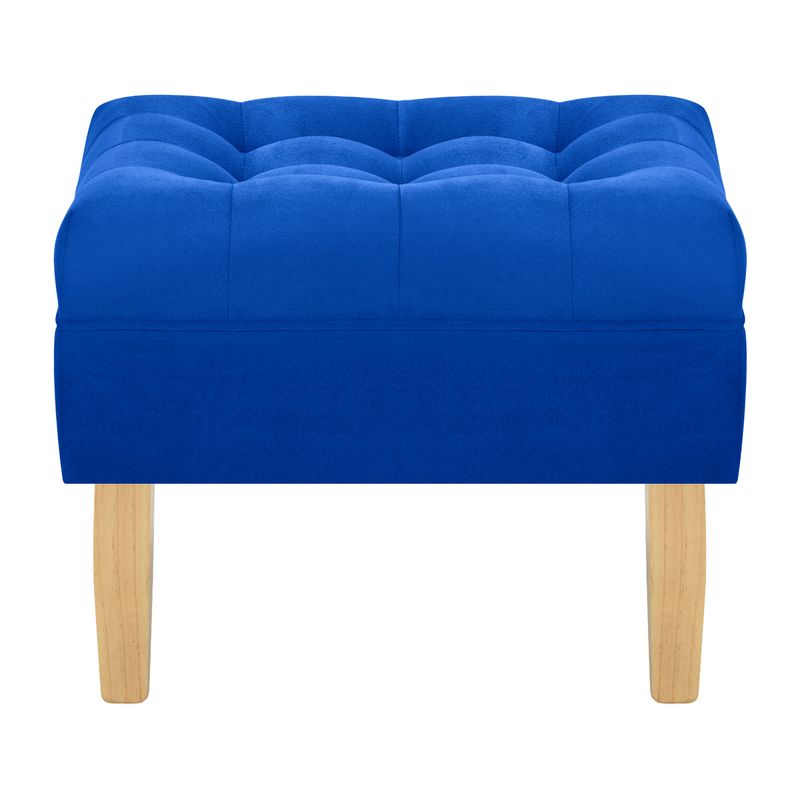 BODEVIR - Pouf Wood 1C Felpa 05 Azul Rey