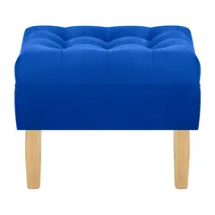 BODEVIR - Pouf Wood 1C Felpa 05 Azul Rey