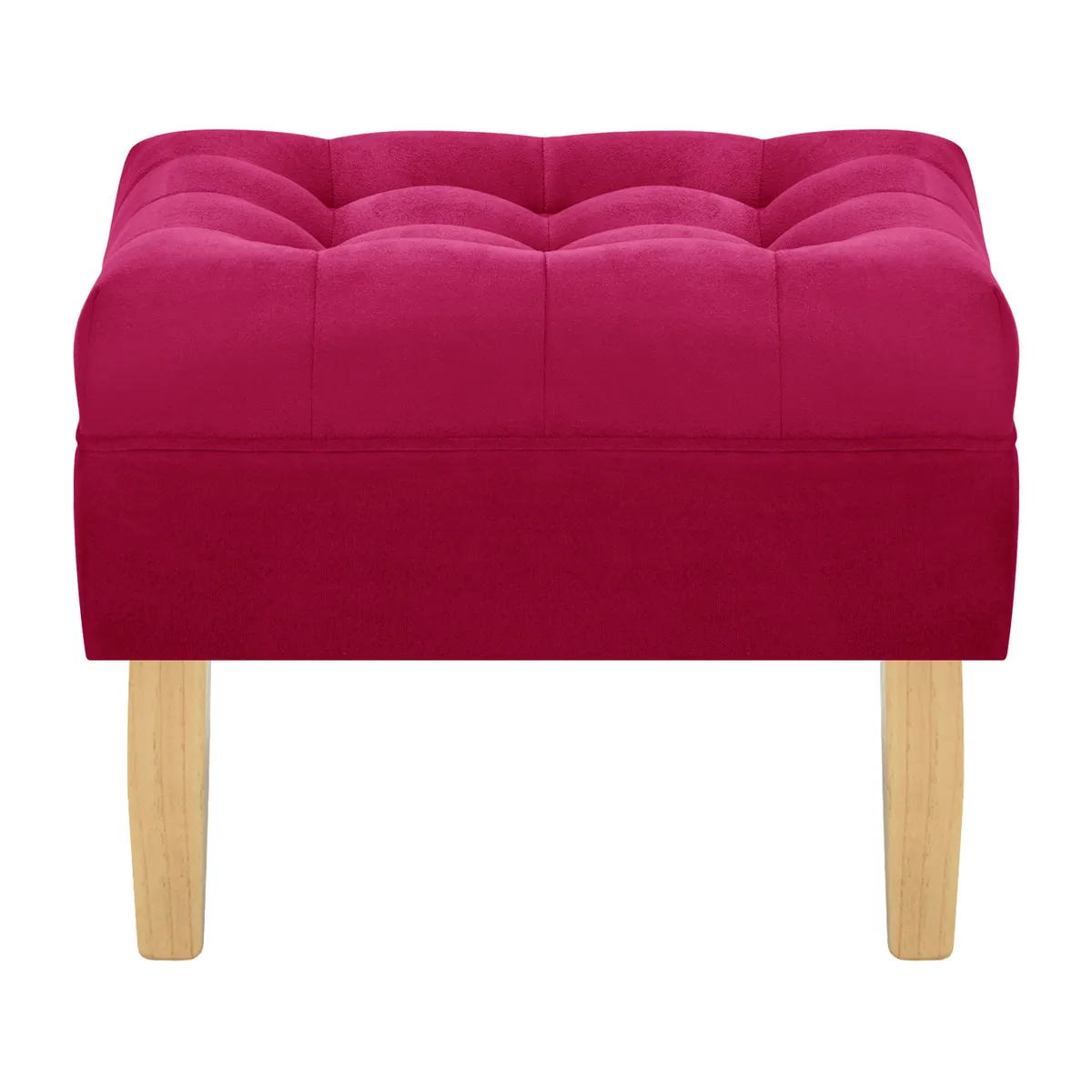 BODEVIR - Pouf Wood 1C Felpa 05 Burdeo