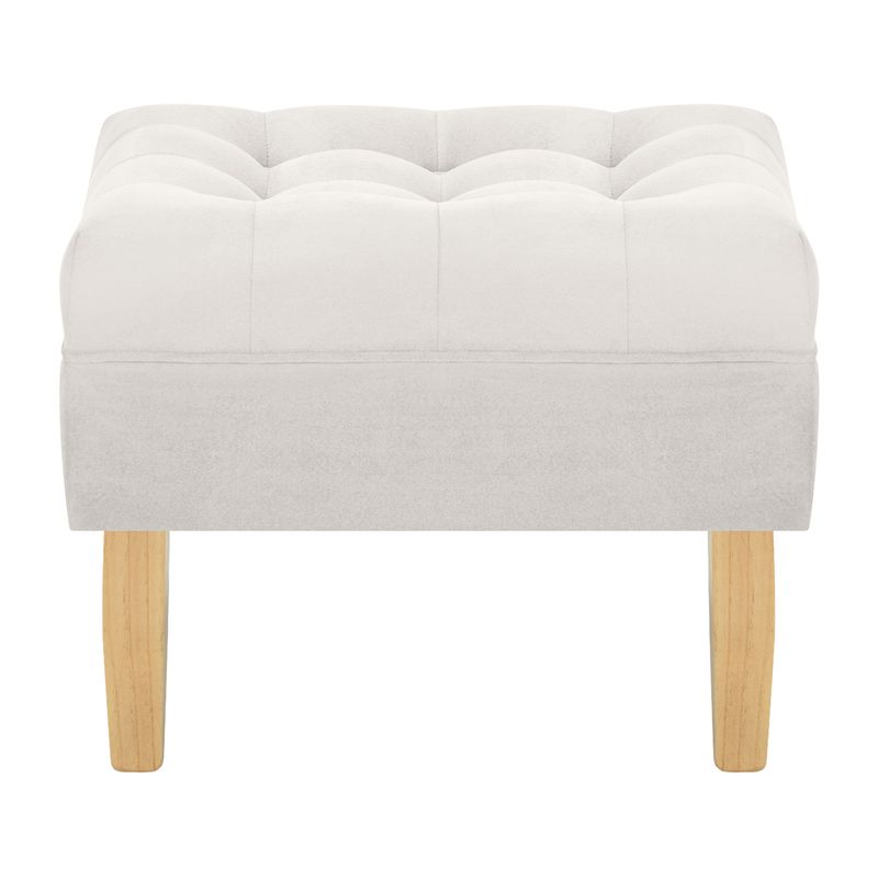BODEVIR - Pouf Wood 1C Felpa 05 Crudo