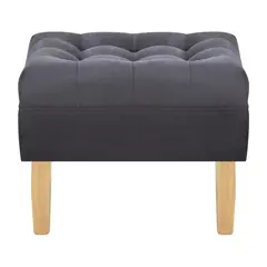 BODEVIR - Pouf Wood 1C Felpa 05 Gris