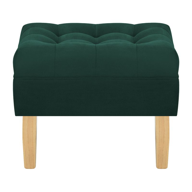 BODEVIR - Pouf Wood 1C Felpa 05 Verde Botella