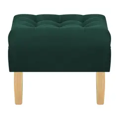 BODEVIR - Pouf Wood 1C Felpa 05 Verde Botella
