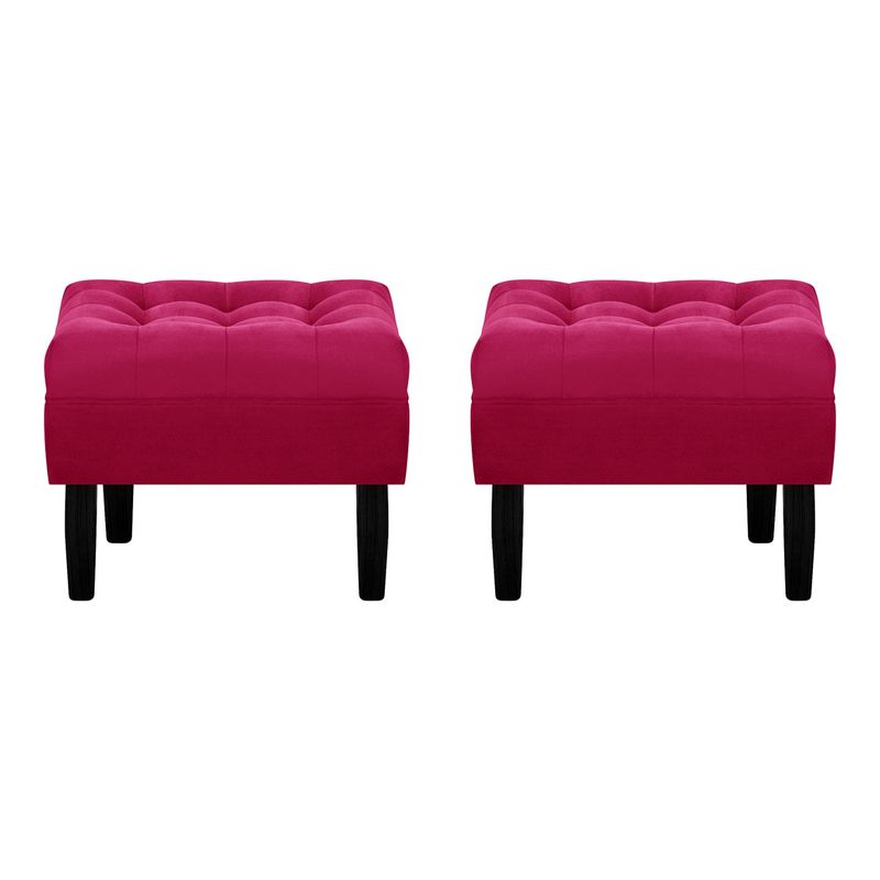 BODEVIR - Set Pouf Wood 1C Felpa 00 Burdeo