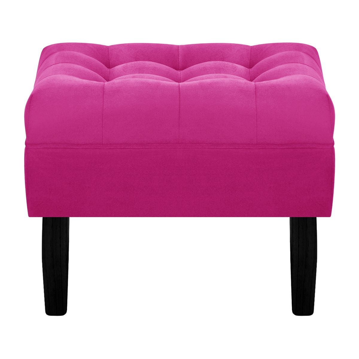 BODEVIR - Set Pouf Wood 1C Felpa 00 Fucsia.