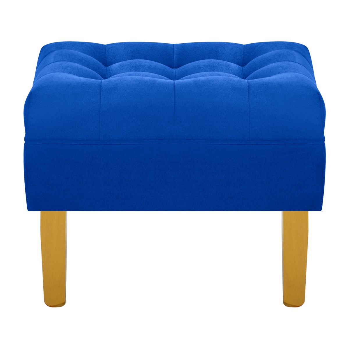 BODEVIR - Set Pouf Wood 1C Felpa 01 Azul Rey