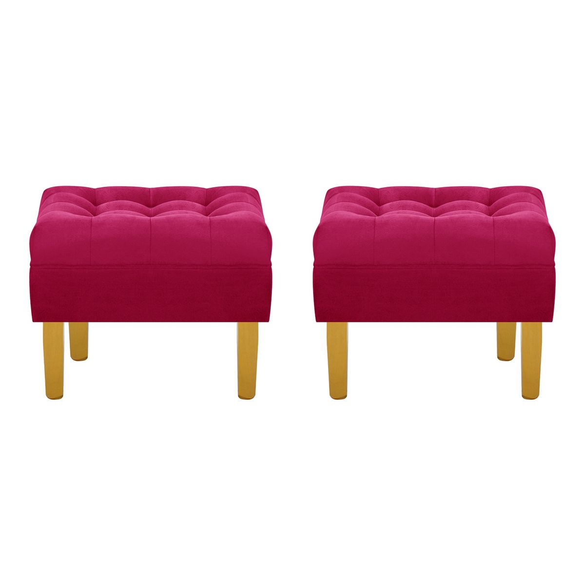 BODEVIR - Set Pouf Wood 1C Felpa 01 Burdeo