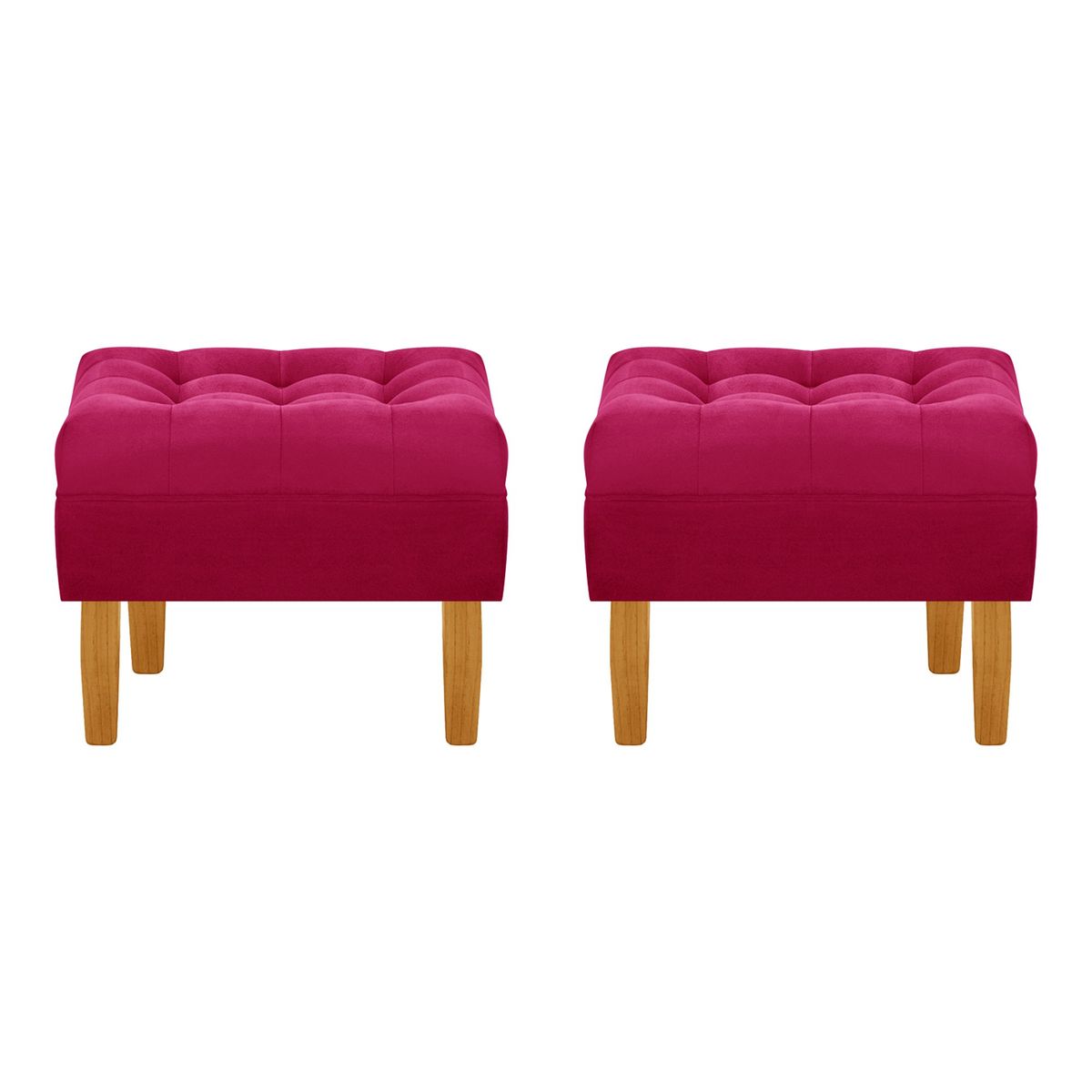 BODEVIR - Set Pouf Wood 1C Felpa 04 Burdeo