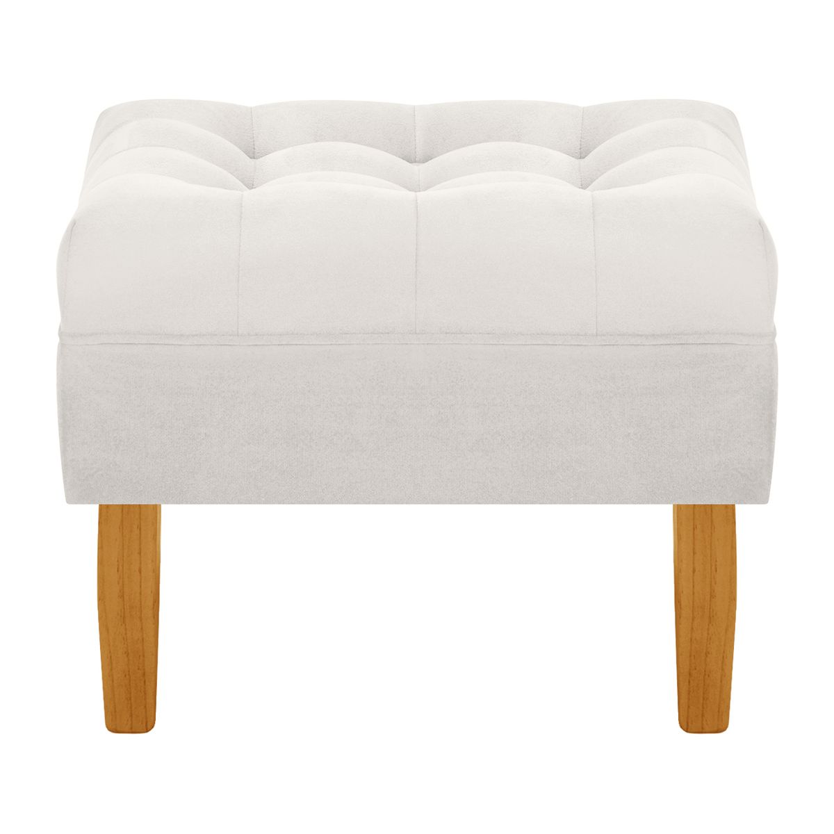 BODEVIR - Set Pouf Wood 1C Felpa 04 Crudo