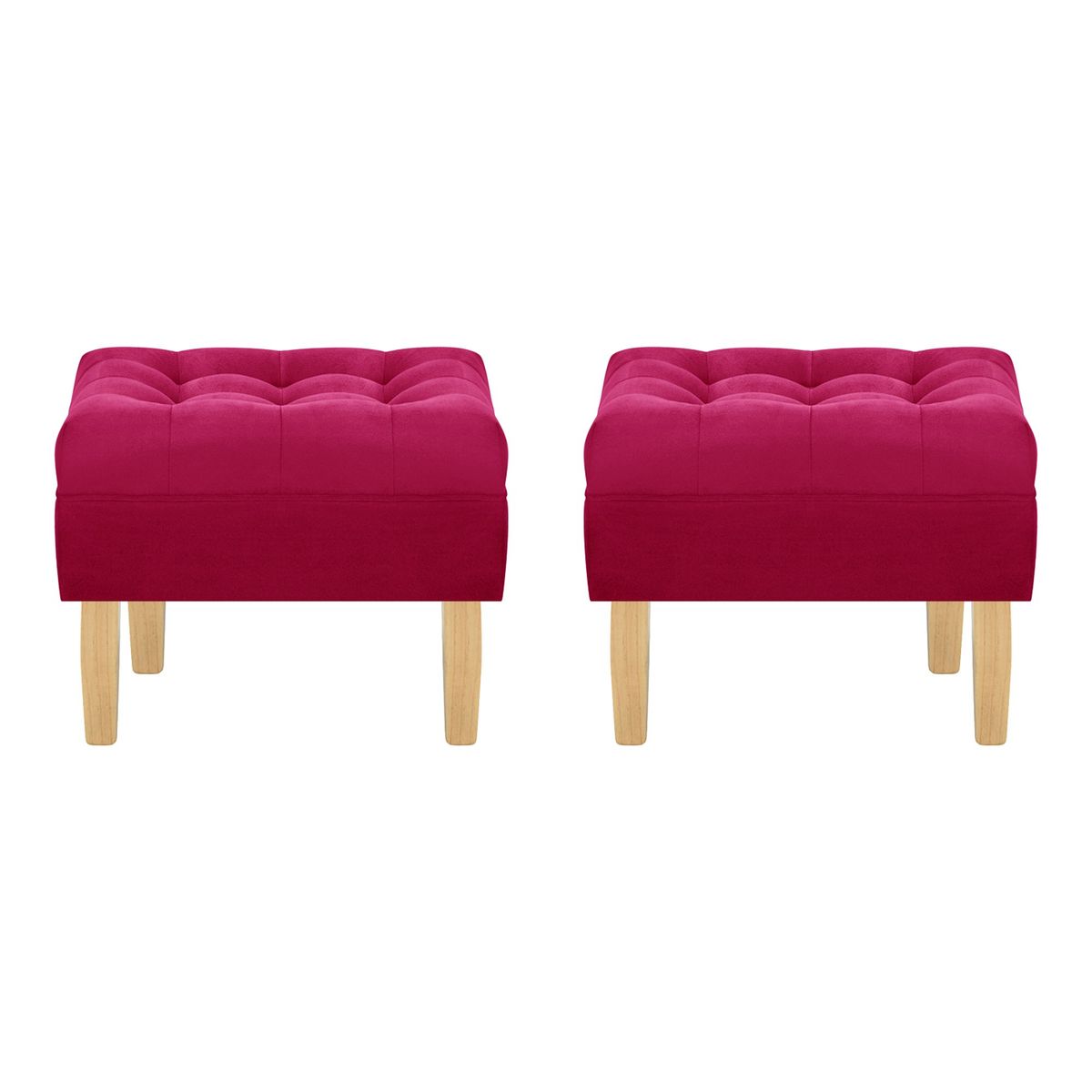 BODEVIR - Set Pouf Wood 1C Felpa 05 Burdeo