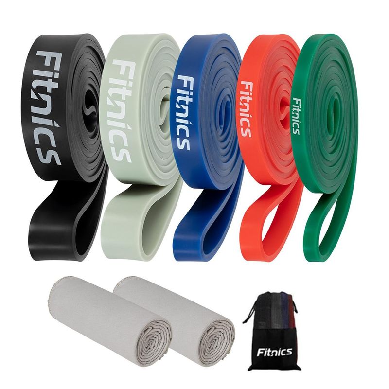 FITNICS - Bandas Elasticas Resistencia Fitnics Set + Toalla Microfibra - Negro