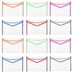 GENERICO - Set de 12 Carpetas de Plástico A4 Portadocumentos