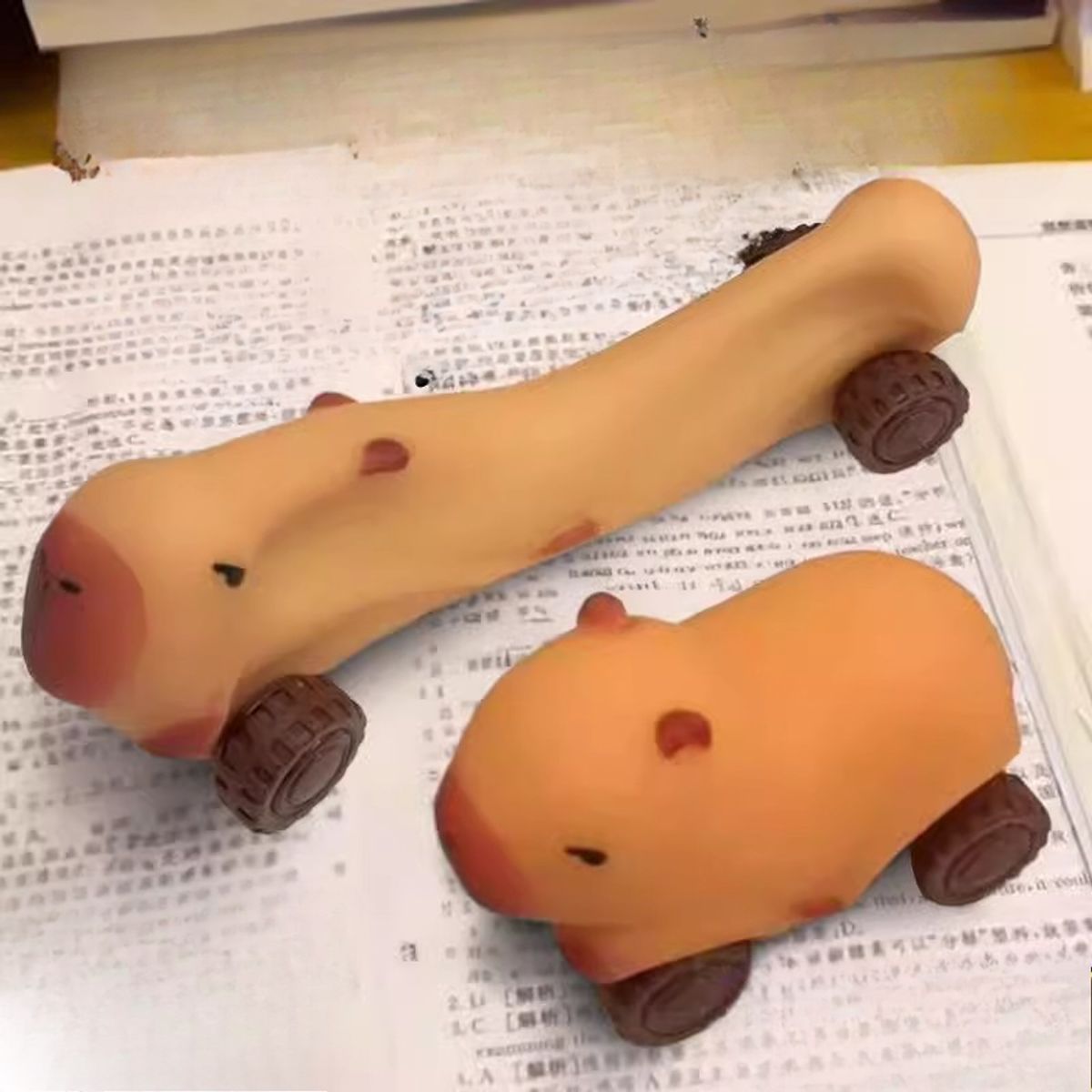 TIOZONEY - 3 pcs Capybara Juguetes exprimidos para automóviles