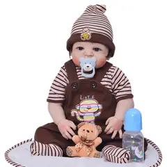 TIOZONEY - Muñeca bebe reborn vinilo de silicona juguetes