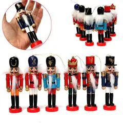 TIOZONEY - 6pcs 5 Cascanueces de madera Soldado Artesanía Regalos