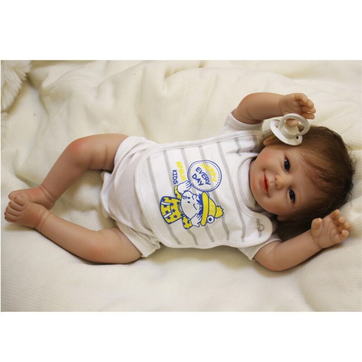 TIOZONEY - Muñeca bebe reborn vinilo de silicona juguetes