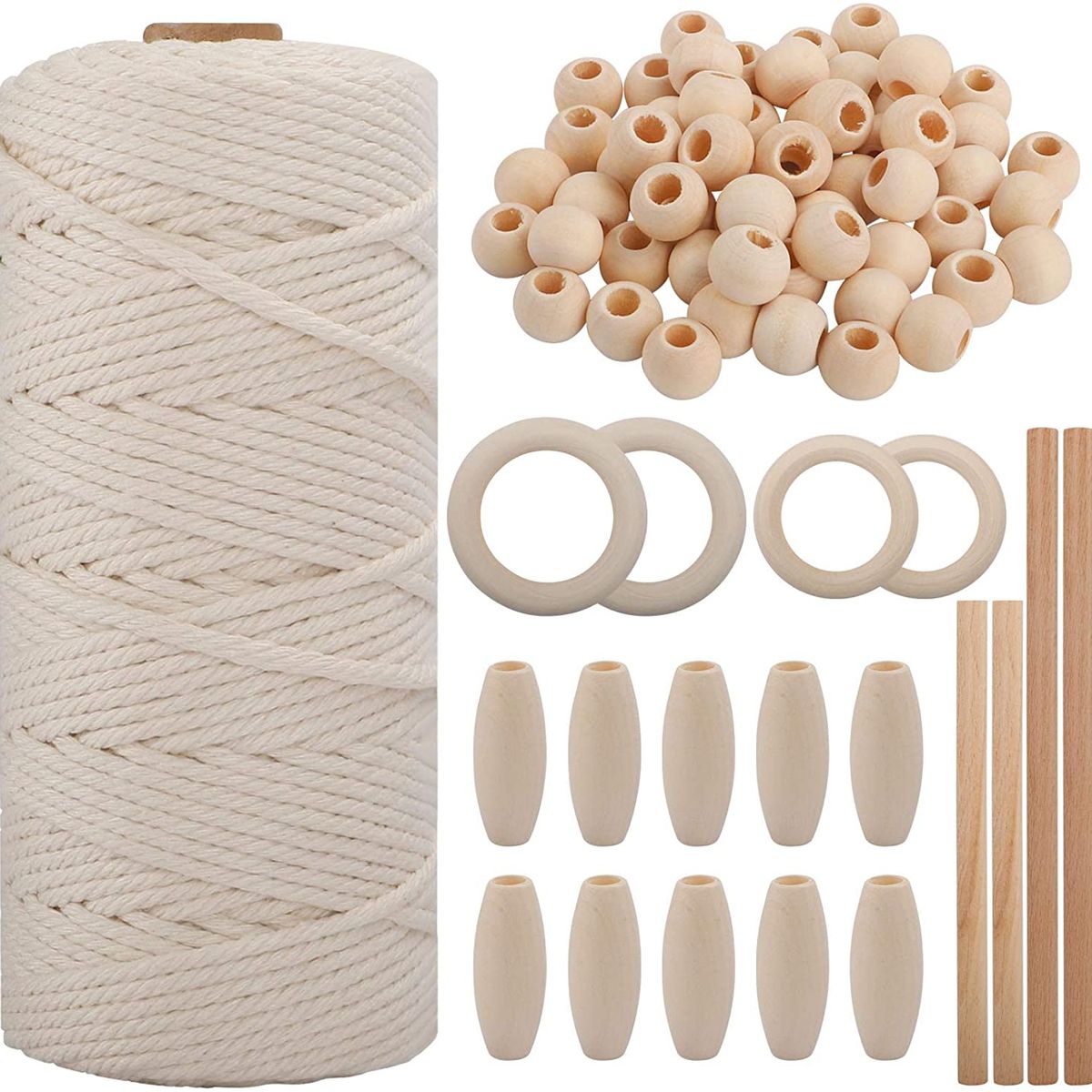 TIOZONEY - 79 juegos de cuerda de macramé de bricolaje para manualidades