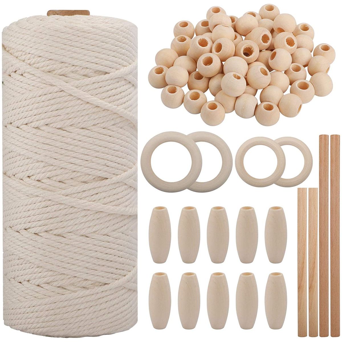 TIOZONEY - 79 juegos de cuerda de macramé de bricolaje para manualidades