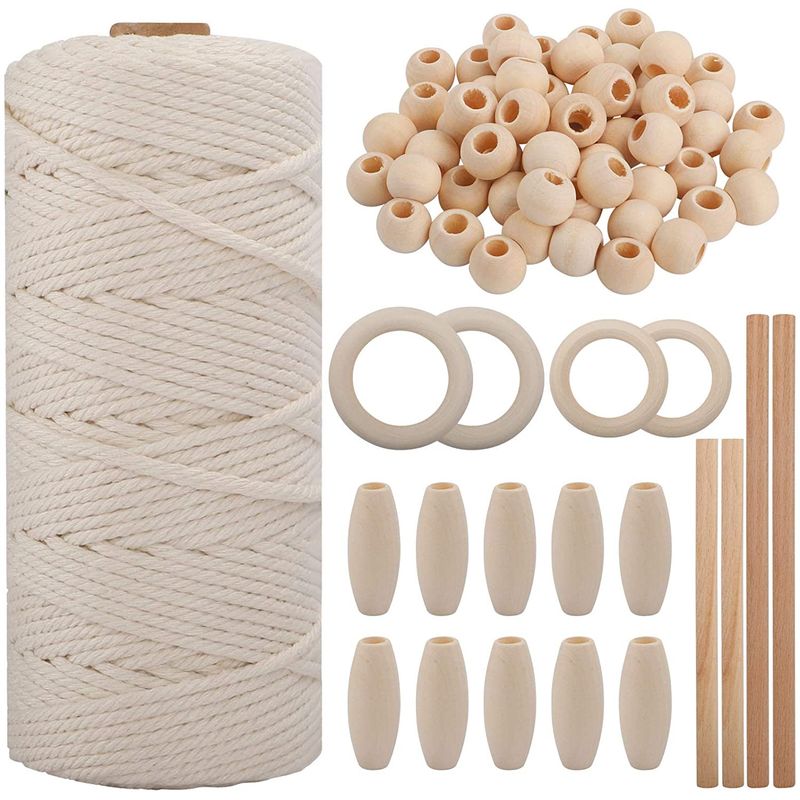 TIOZONEY - 79 juegos de cuerda de macramé de bricolaje para manualidades