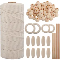 TIOZONEY - 79 juegos de cuerda de macramé de bricolaje para manualidades