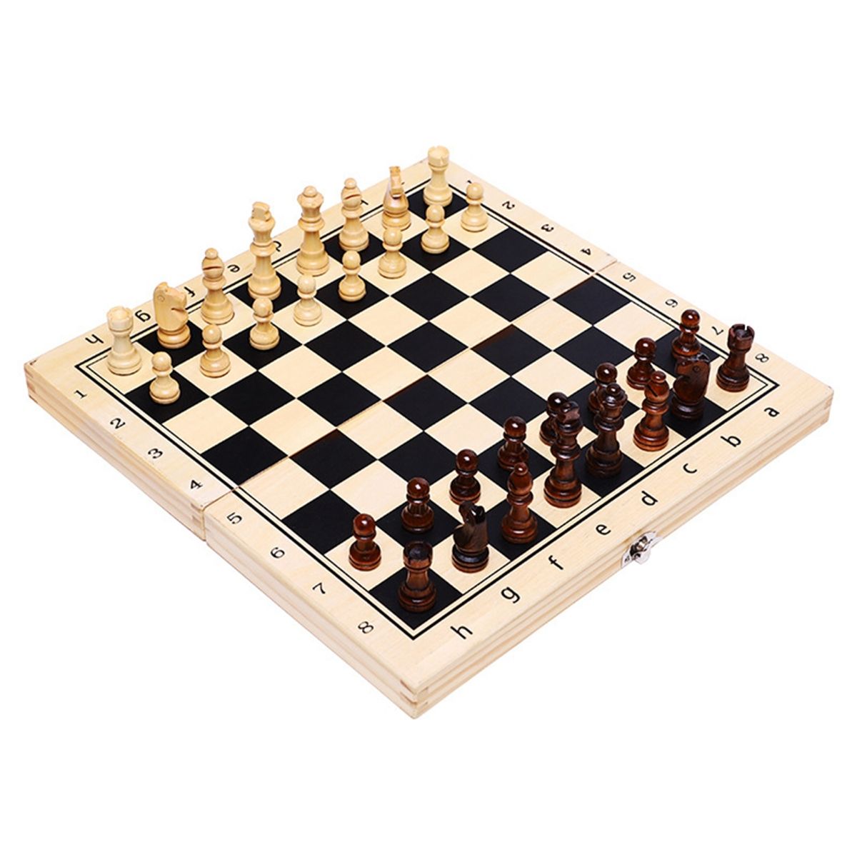 TIOZONEY - Ajedrez de madera maciza magnética