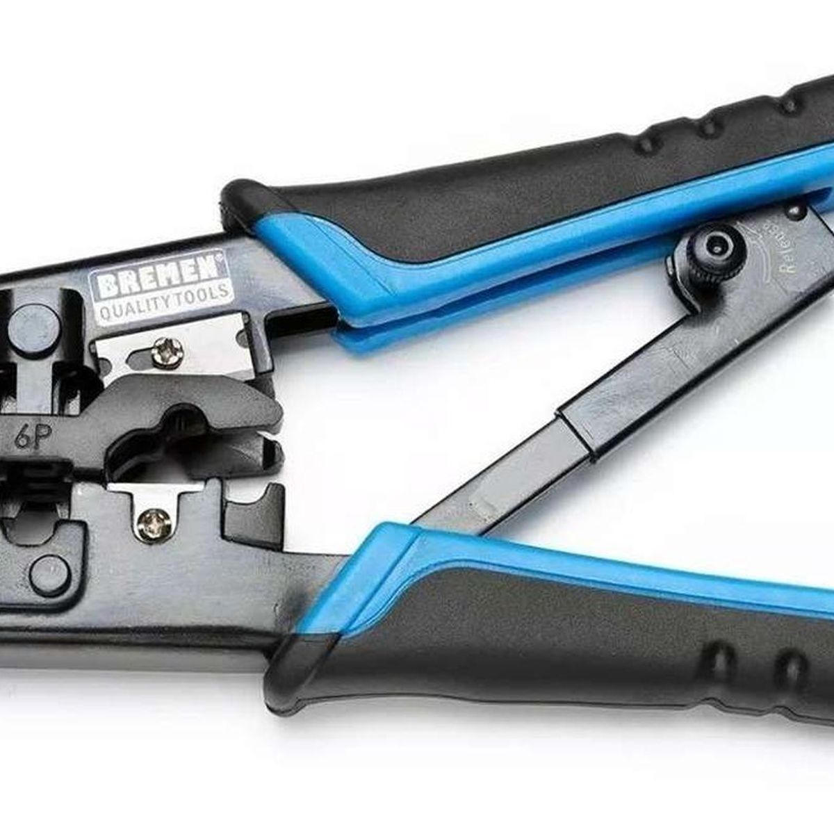 GEN - Crimpeadora Cable Red Metalica Alicate Crimpador RJ45 RJ12 RJ11 - Celeste