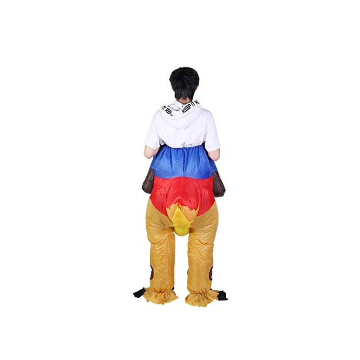 GENERICO - Disfraz Dinosaurio Inflable Disfraces Dino Ride Adulto Café