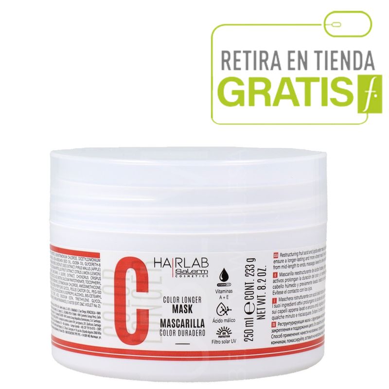 SALERM - SALERM Hair Lab Mascarilla Color duradero 250 ml