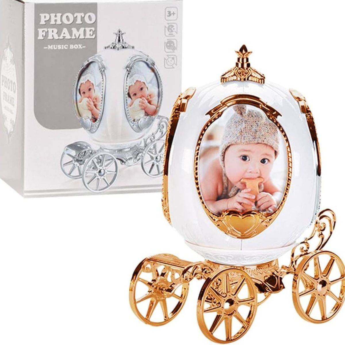 GENERICO - Marco De Fotos Giratorio Con Forma De Calabaza Para Coche