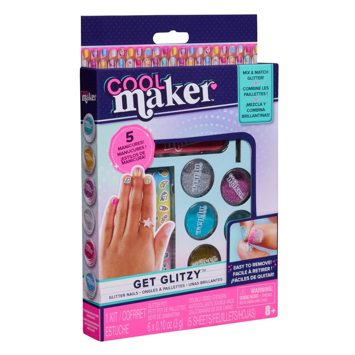 IMEXPORTA - Set Para Uñas Con Glitter Go Glam