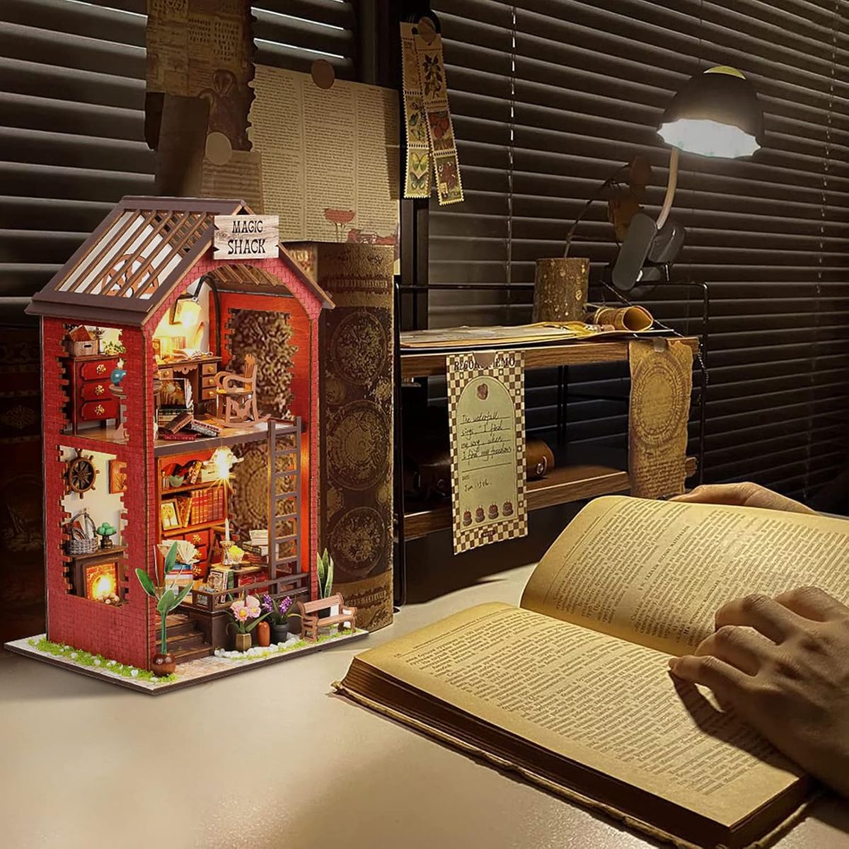 TIOZONEY - Kit de casa en miniatura para bricolaje LED