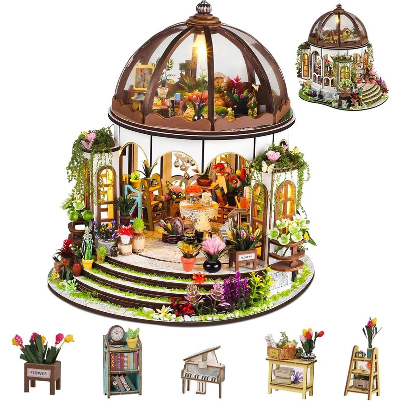 TIOZONEY - Kit de casa en miniatura para bricolaje LED