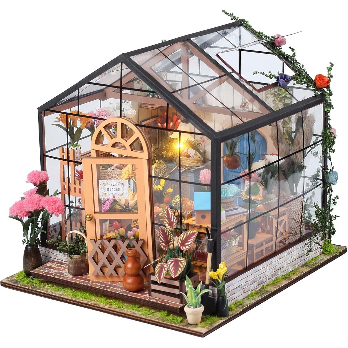 TIOZONEY - Kit de casa en miniatura para bricolaje LED