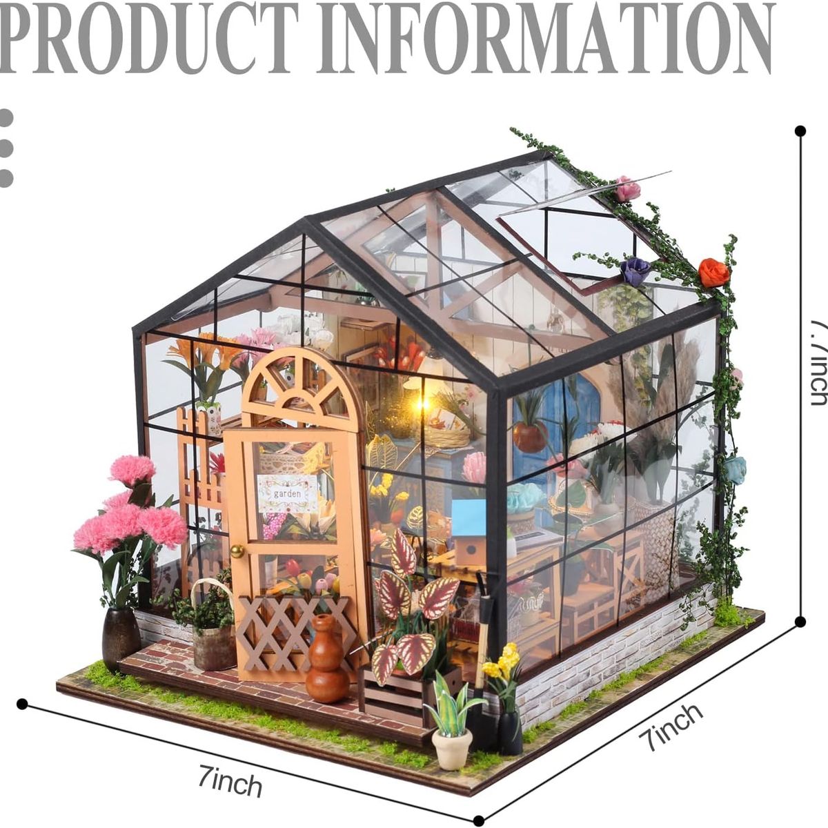 TIOZONEY - Kit de casa en miniatura para bricolaje LED