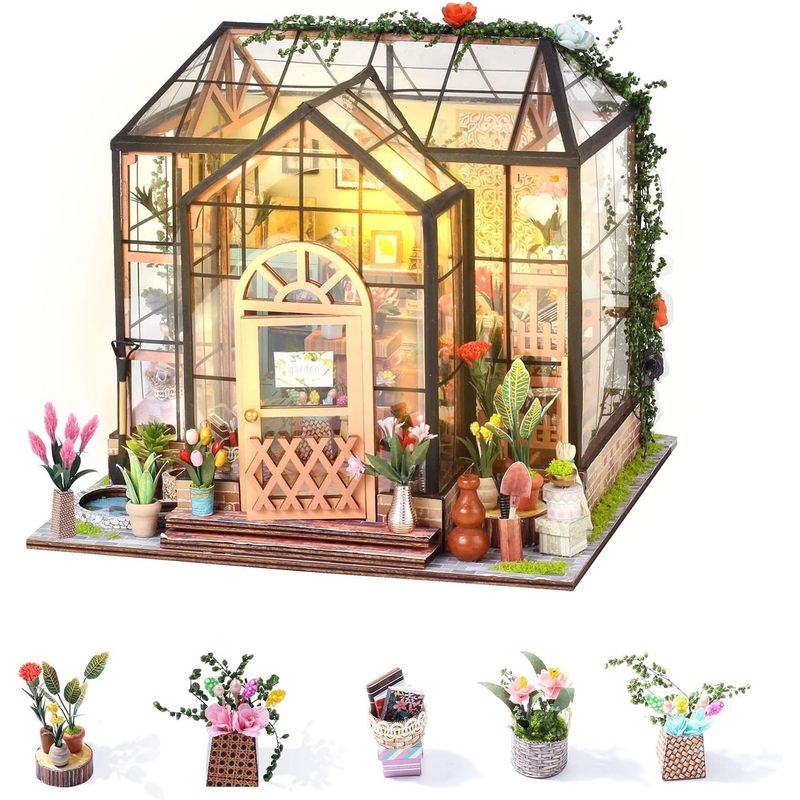 TIOZONEY - Kit de casa en miniatura para bricolaje LED