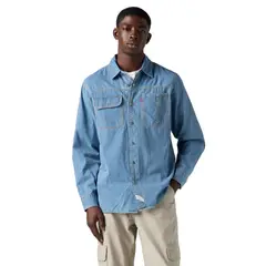 LEVIS - Camisa Hombre Ls Auburn Worker Azul