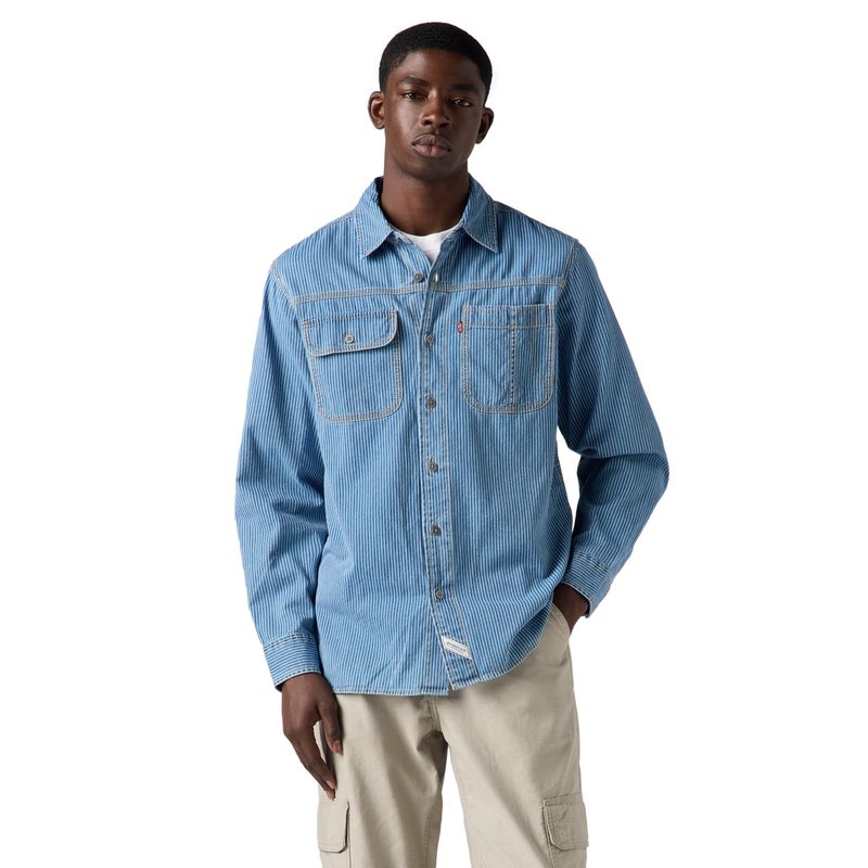 LEVIS - Camisa Hombre Ls Auburn Worker Azul Levis