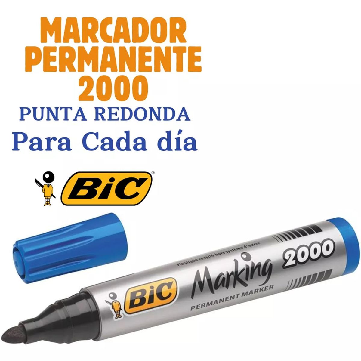 GENERICO - Marcador Permanente BIC 1.7 mm Marking 2000 Punta Redonda