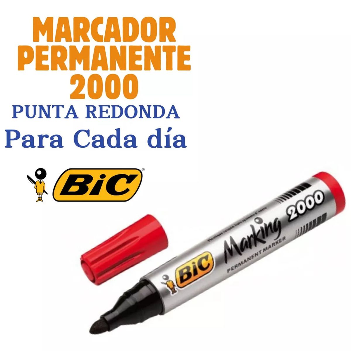 GENERICO - Marcador Permanente BIC 1.7 mm Marking 2000 Punta Redonda